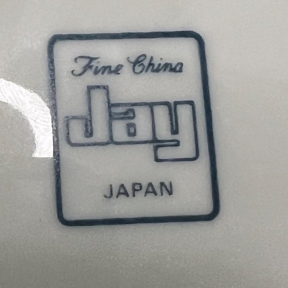 𝅺VINTAGE Bird Branch Floral Fan White Porcelain Trinket Tray Jay Fine China - Picture 4 of 5